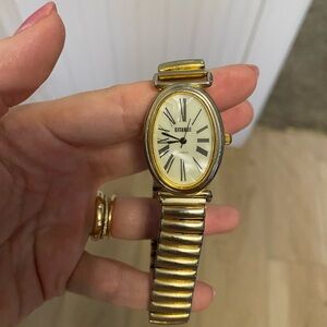 Gitano Two-Tone Oval vintage watch